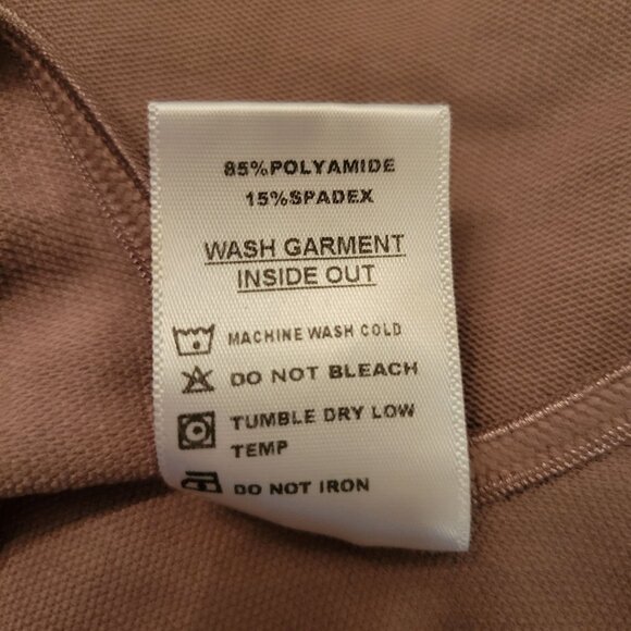 Tissini Colombia Bodysuit Shapewear L Brown V Neck Stretch Sleeveless - Picture 4 of 7